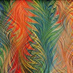 Flamme Orange Vert