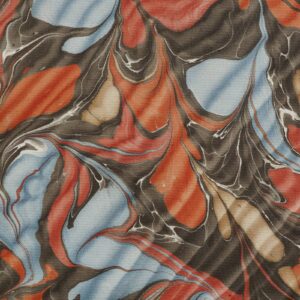 Feuillage ombré noir rouge bleu, détail