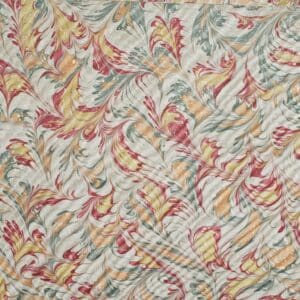 Feuillage chêne ombré vert-grenat