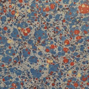 Caillouté Marine et vermillon, détail