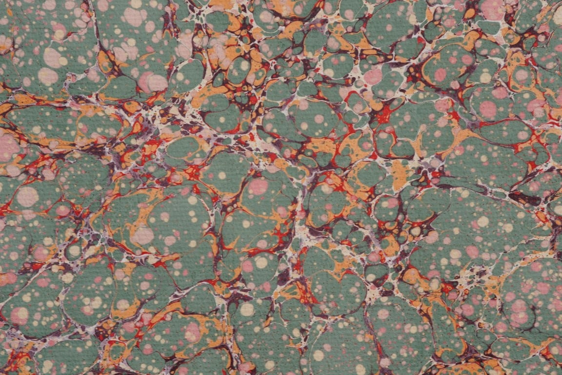 Caillouté Vert et rose, détail